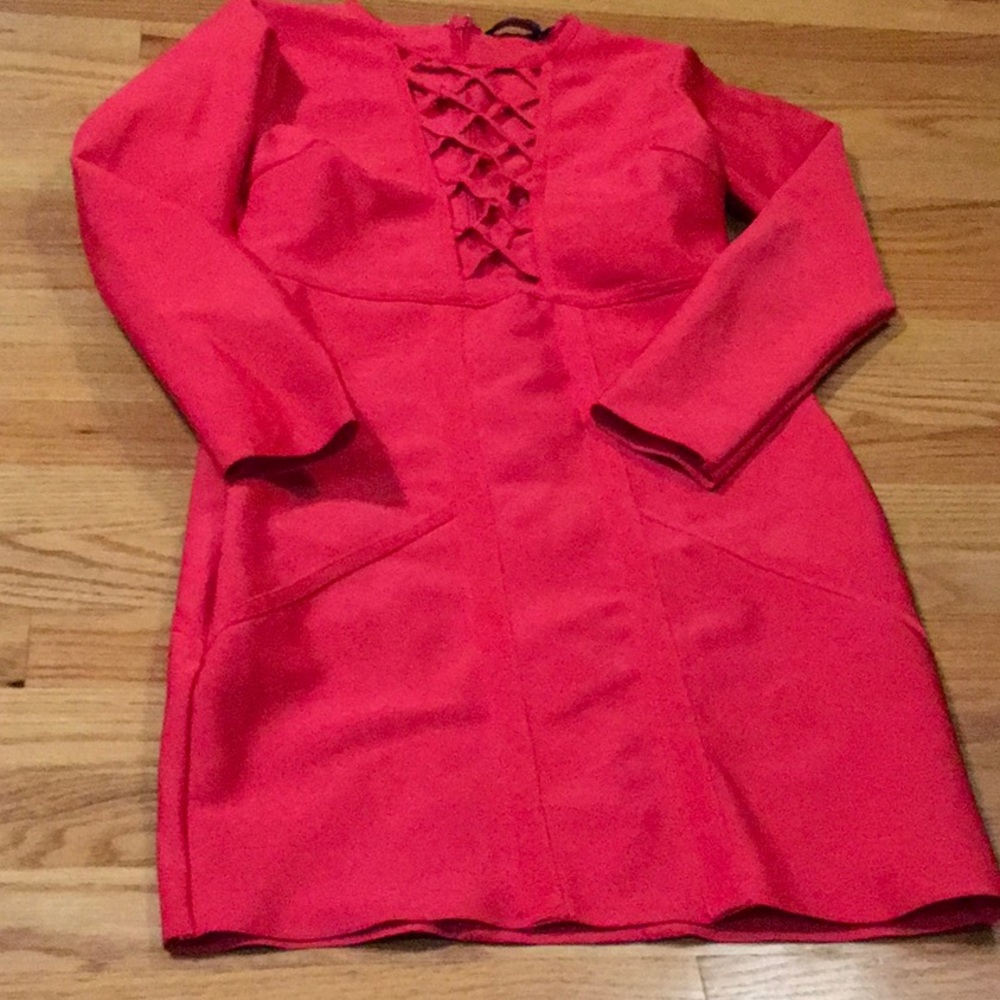 Red dress size 8 pretty little thing